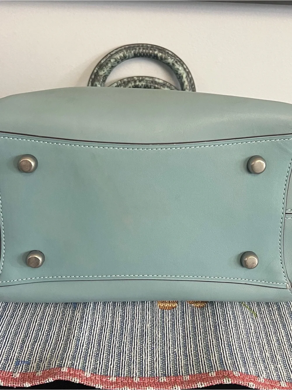 Coach 1941 Dakotah with Colorblock Snakeskin Detail Leather Satchel